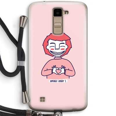 Hartje: LG K10 (2016) Transparant Hoesje met koord