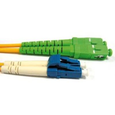 ACT 15 meter LSZH Singlemode 9/125 OS2 glasvezel patchkabel duplex met SC/APC en LC/UPC connectoren