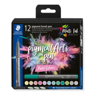 Staedtler Pigment Arts Brush Pen Pastel Colors viltstift Meerkleurig 12 stuk(s)