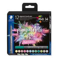 Staedtler Pigment Arts Brush Pen Pastel Colors viltstift Meerkleurig 12 stuk(s) - thumbnail
