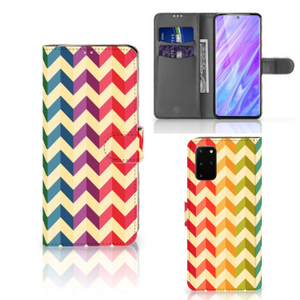 Samsung Galaxy S20 Plus Telefoon Hoesje Zigzag Multi Color