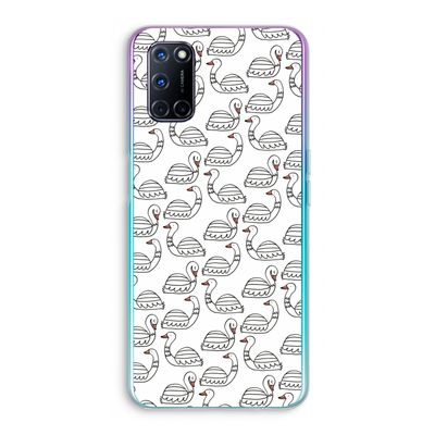 Zwanen: Oppo A72 Transparant Hoesje
