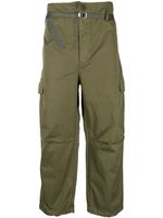 Comme des Garçons Homme pantalon cargo fuselé à taille ceinturée - Vert - thumbnail