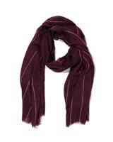 HEMA Damessjaal 80x185cm acryl strepen donkerrood-roze