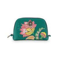 Cosmetic Bag Triangle Jambo Flower Green Small - thumbnail