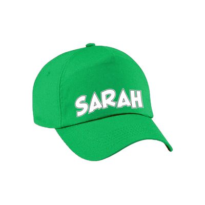 Cadeau pet/cap voor dames - Sarah - groen - vijftig/50 jaar - verjaardag Cadeau pet/cap voor dames - Sarah - groen - vijftig/50 jaar - verjaardag
