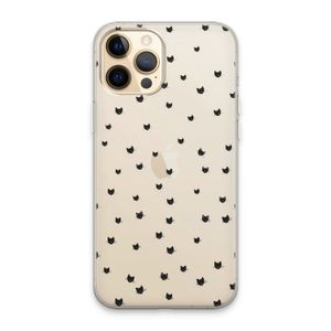 Kleine kattenkopjes: iPhone 13 Pro Max Transparant Hoesje