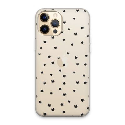 Kleine kattenkopjes: iPhone 13 Pro Max Transparant Hoesje