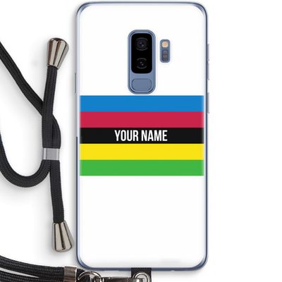 WK Wielrennen: Samsung Galaxy S9 Plus Transparant Hoesje met koord