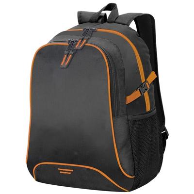 Shugon Rugtas - zwart/ oranje - 30x44 cm - allround rugzak - A4 formaat - schooltas - laptoptas
