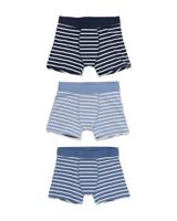 HEMA Kinder boxers stretch katoen - 3 stuks blauw (blauw)