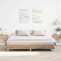 Bedframe zonder matras 200x200 cm spaanplaat artisanaal eiken