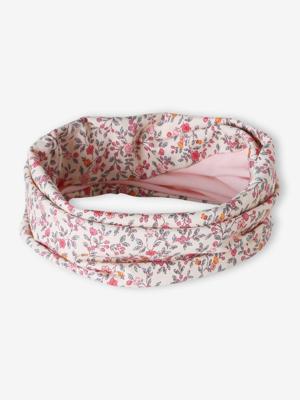 Snood meisjes katoen met bloemenprint meerkleurig