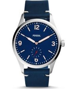 Horlogeband Fossil FS5246 Leder Zwart 22mm