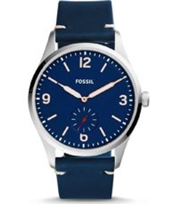 Horlogeband Fossil FS5246 Leder Zwart 22mm