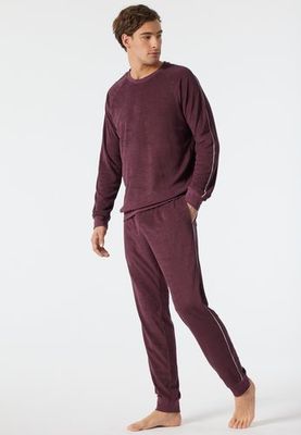 Schiesser Schiesser Pyjama Long wine red 178036 56/XXL