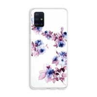 Waterverf bloemen: Galaxy A51 4G Transparant Hoesje Waterverf bloemen: Galaxy A51 4G Transparant Hoesje