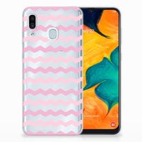 Samsung Galaxy A30 TPU bumper Waves Roze