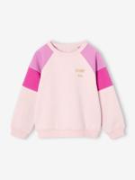 Colorblock meisjessweater lichtroze