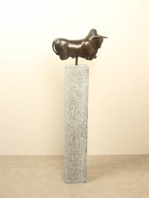 Bronzen stier, 34 cm