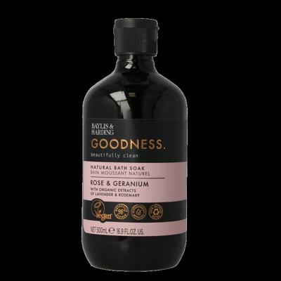 Bath soak goodness rose & geranium 500 Milliliter Bath soak goodness rose & geranium 500 Milliliter