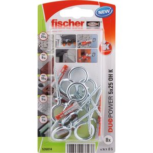 Fischer DUOPOWER 5 x 25 OH Binnen Metallic 8 stuk(s)