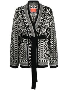 La DoubleJ cardigan en laine à taille ceinturée - Noir