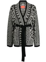 La DoubleJ cardigan en laine à taille ceinturée - Noir