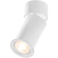 Spot Armatuur GU10 - Pragmi Blank - GU10 Opbouwspot - Rond - Kantelbaar - Wit - Aluminium - Ø60mm