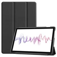 Tri-voudige koeienhuid textuur horizontale Flip lederen case voor Huawei MediaPad M6 10 8 met houder & slaap/Wake-up functie (zwart)
