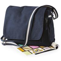 Quadra Schoudertas - donkerblauw - 14 liter - 40x30x12 cm - documententas