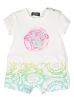 Versace Kids combinaison en coton à logo imprimé - Blanc - thumbnail