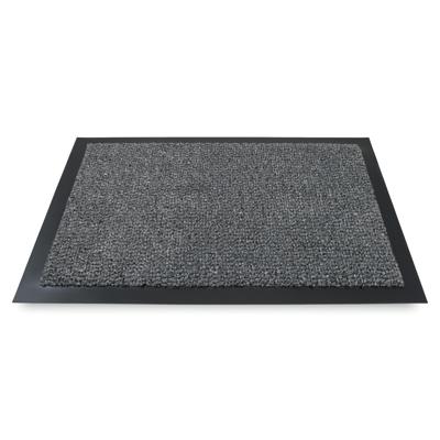 Deurmat - PVC - antraciet - rechthoekig - 60 x 90 cm - vuilwerende inloopmat