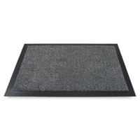 Deurmat - PVC - antraciet - rechthoekig - 60 x 90 cm - vuilwerende inloopmat