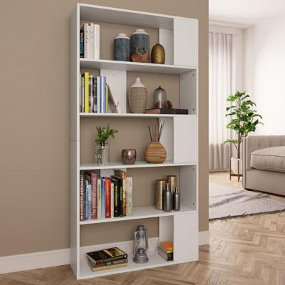 Boekenkast / kamerscherm 80x24x159 cm bewerkt hout wit