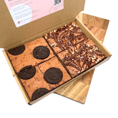 Browniebox 16 stuks - Kies zelf 2 smaken
