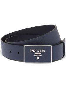 Prada ceinture en cuir Saffiano - Bleu