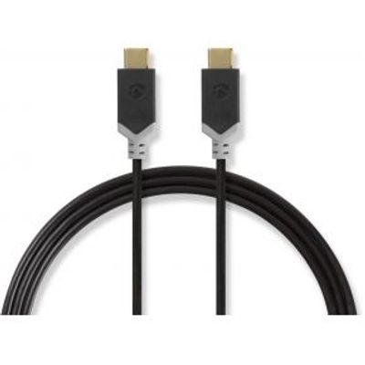 USB-Kabel | USB 3.2 Gen 1 | USB-C© Male | USB-C© Male | 5 Gbps | Verguld | 2.00 m | Rond | PVC |