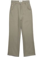 AMI Paris pantalon en laine vierge à coupe droite - Vert