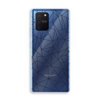 Geometrische lijnen zwart: Samsung Galaxy Note 10 Lite Transparant Hoesje
