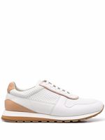 Brunello Cucinelli baskets en cuir - Blanc