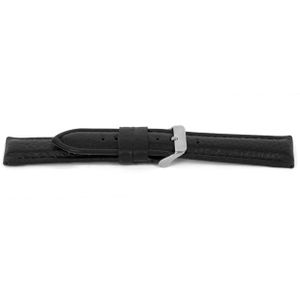 Horlogeband Universeel I017-XL Leder Zwart 24mm