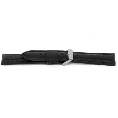 Horlogeband Universeel I017-XL Leder Zwart 24mm
