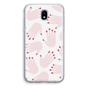Hands pink: Samsung Galaxy J5 (2017) Transparant Hoesje