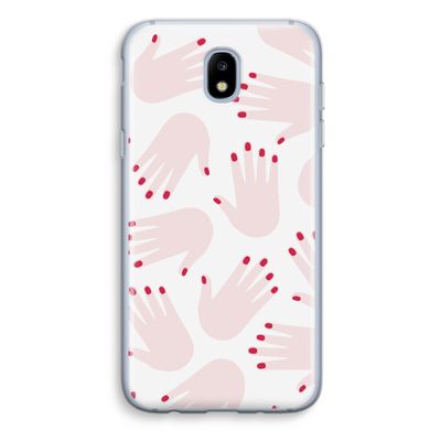 Hands pink: Samsung Galaxy J5 (2017) Transparant Hoesje