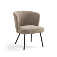 Cindy Fauteuil - Set van 2 - Boucle - Taupe stof