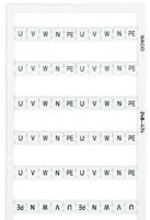 WAGO 248-474 Mini-WSB-snelopschriftsysteem Opdruk: U, V, W, N, PE 5 stuk(s)