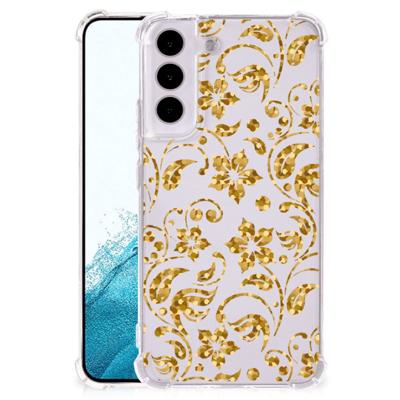 Samsung Galaxy S22 Case Gouden Bloemen Samsung Galaxy S22 Case Gouden Bloemen