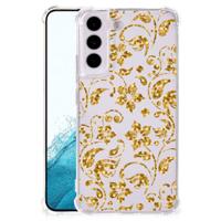 Samsung Galaxy S22 Case Gouden Bloemen