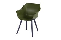 Hartman Sophie Studio dining armstoel - Moss Green - Carbon Black poot - thumbnail